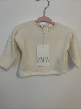 Zara Cream Baby Button Sweater